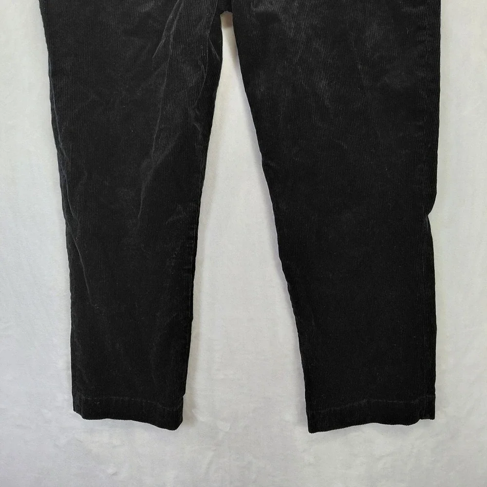 Polo Ralph Lauren Men Black Corduroy Stretch Straight Fit Pants 40/30 Tonal Pony